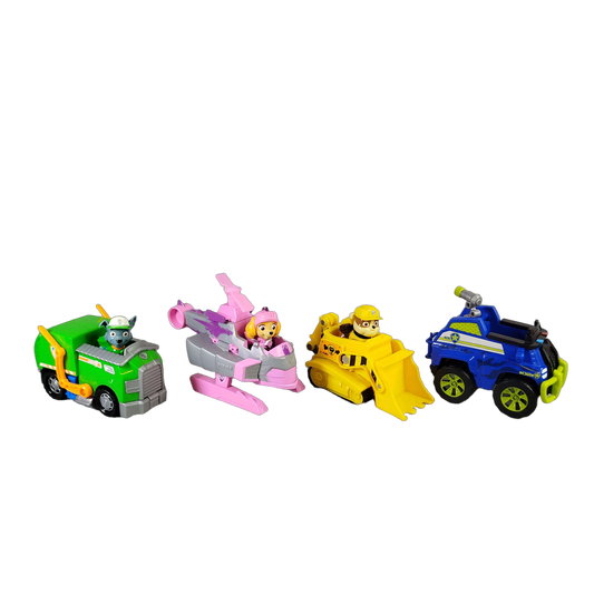 Spin Master Bundle Paw Patrol Set von 4 Fahrzeuge Helikopter