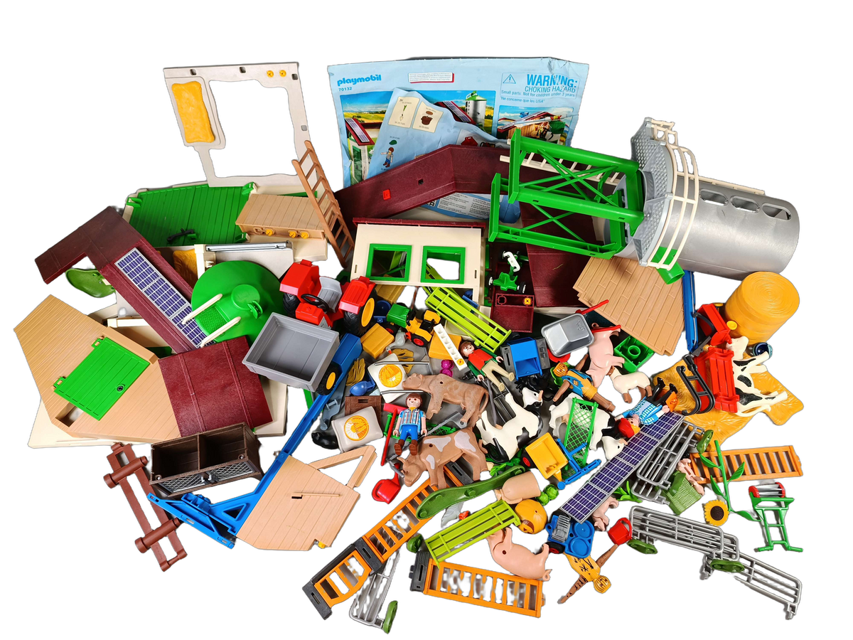 Playmobil Bundle Bauernhof 5119 70495 Set von 2 Traktor & Silo