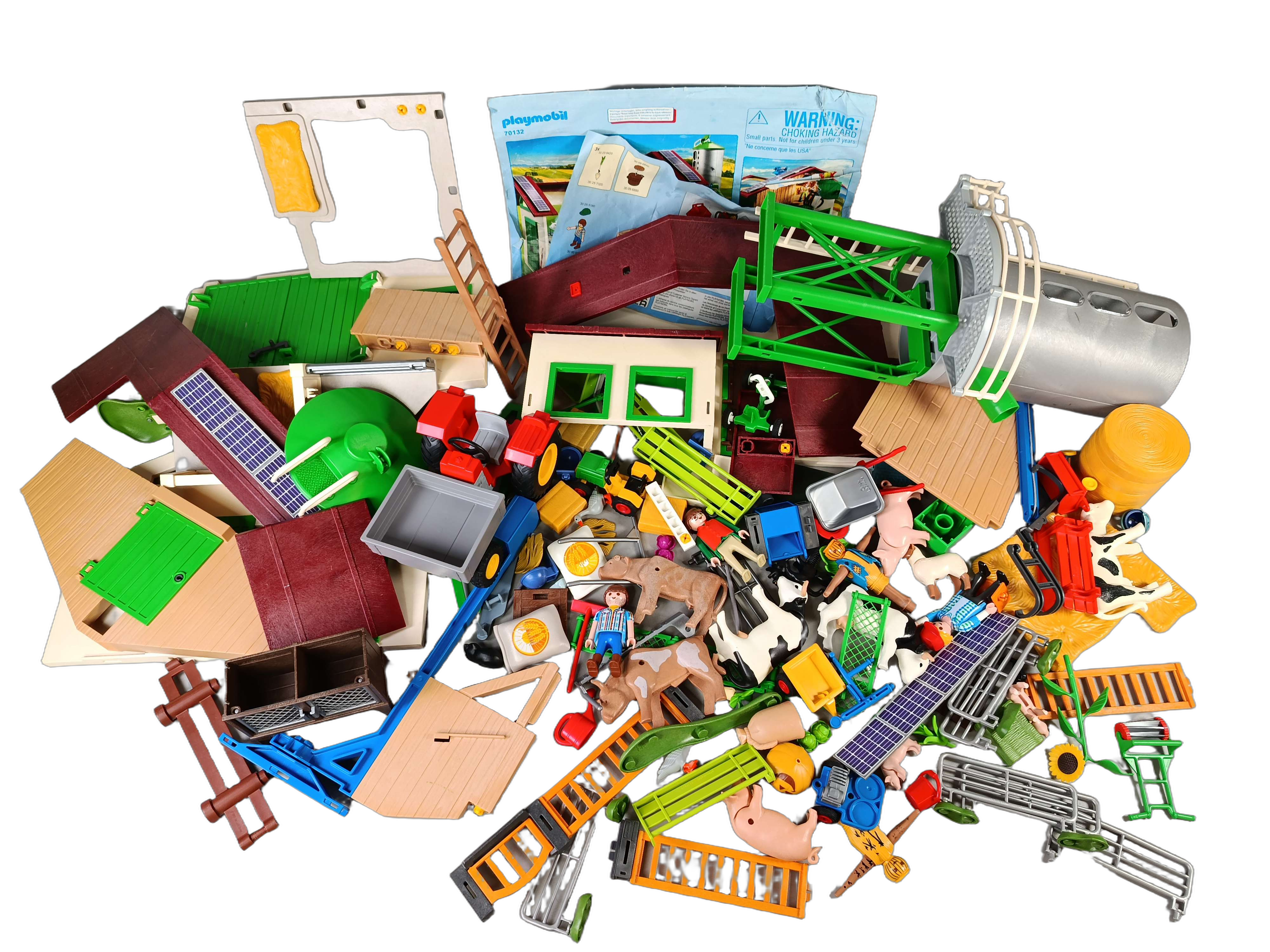 Playmobil Bundle Bauernhof 5119 70495 Set von 2 Traktor & Silo