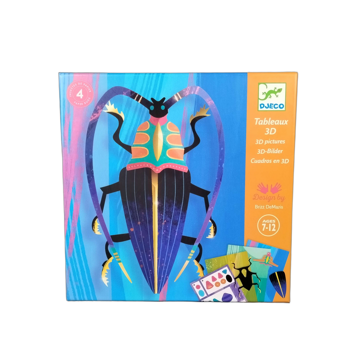 Djeco 3D-Bilder Papierkäfer Bastelset, neuwertig