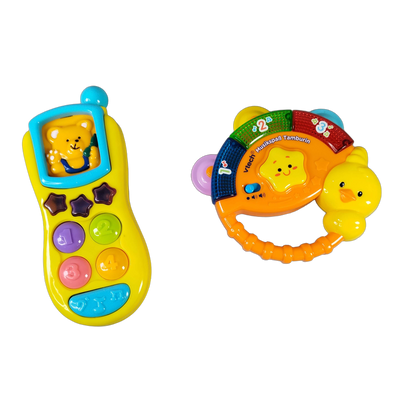 VTech Bundle großes Set Tamburin, Telefon & Magnetbausteine
