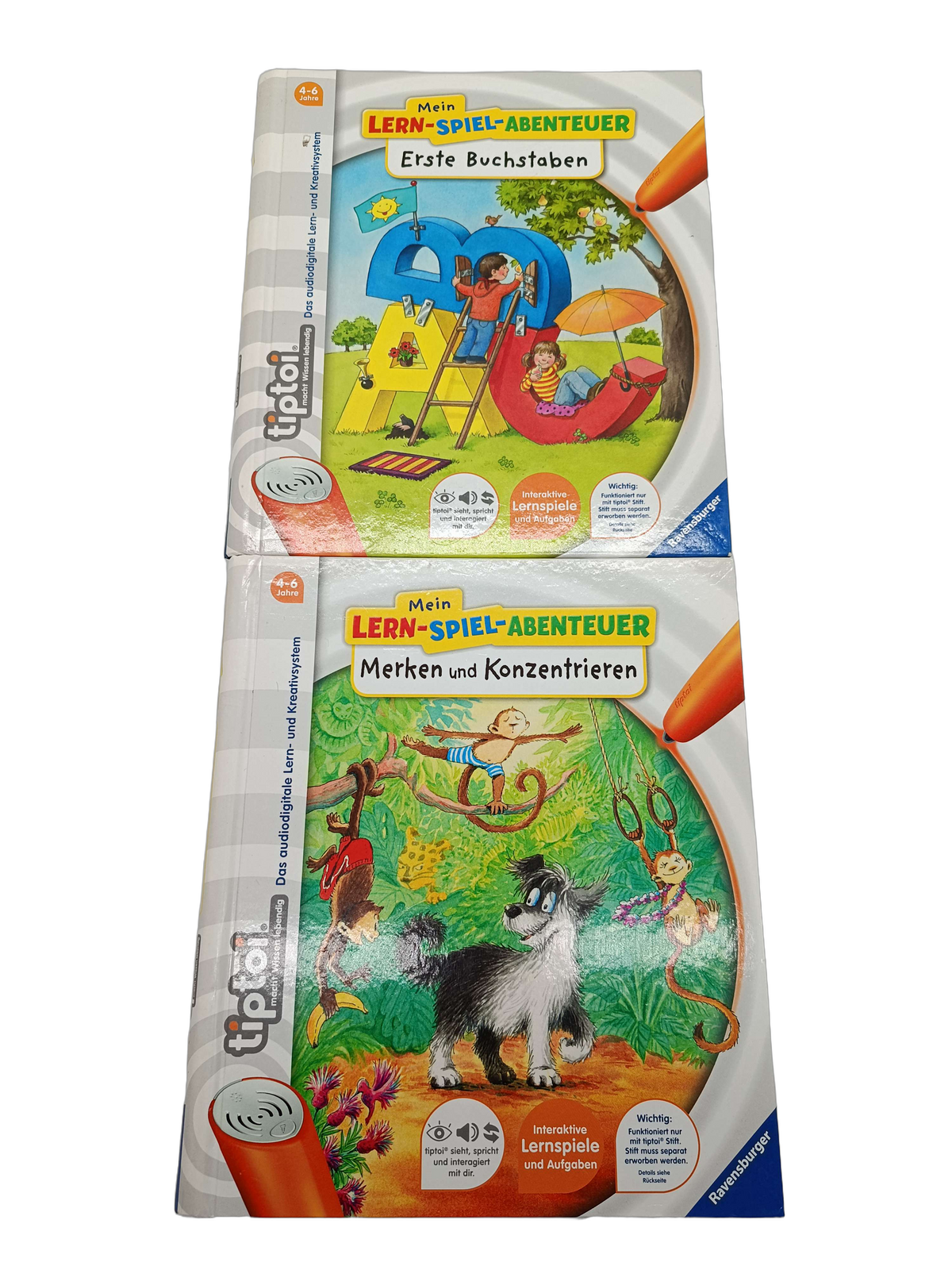 Ravensburger Bundle tiptoi Set von 2 Lernbücher Erste Buchstaben