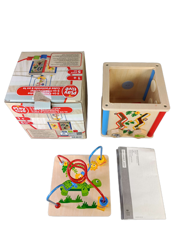 Playtive Bundle Holz Motorik Set von 2 Motorikwürfel & Stapeltiere