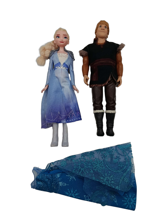 Disney Bundle Frozen Set von 3 Puppen & Kleid Elsa & Kristoff