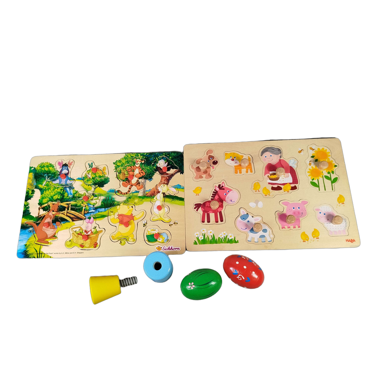 HABA & Eichhorn Bundle Winnie Puuh Set von 2 Holzpuzzle