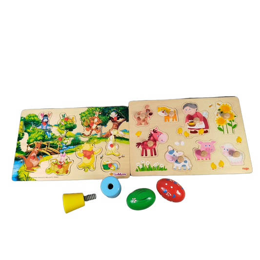 HABA & Eichhorn Bundle Winnie Puuh Set von 2 Holzpuzzle
