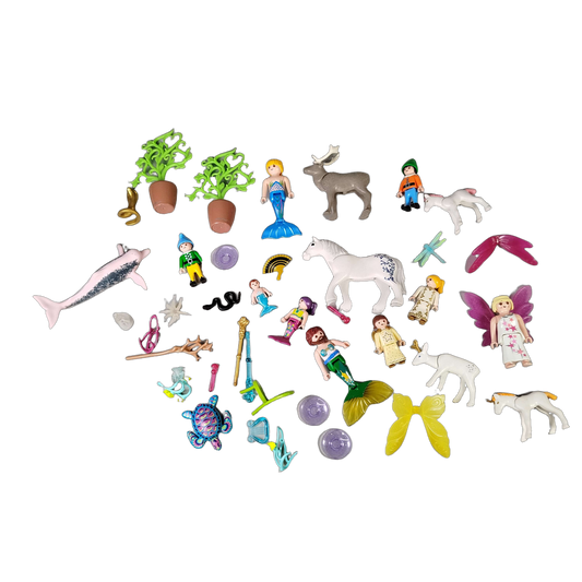Playmobil Bundle Meerjungfrau Fee Einhorn Set Figuren & Tiere