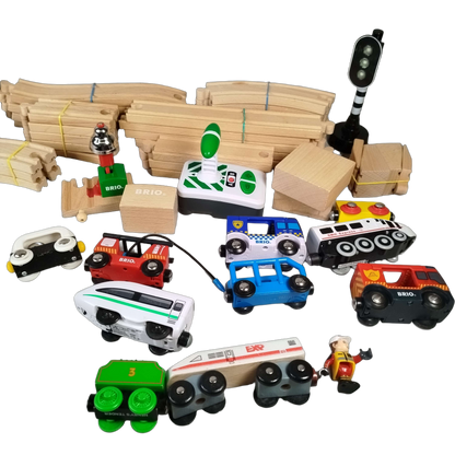 BRIO Bundle Holzeisenbahn Set Zug & Schienen