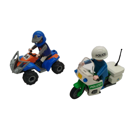Playmobil Bundle Polizei 4189 3564 4229 Set von 3 Motorrad & Quad