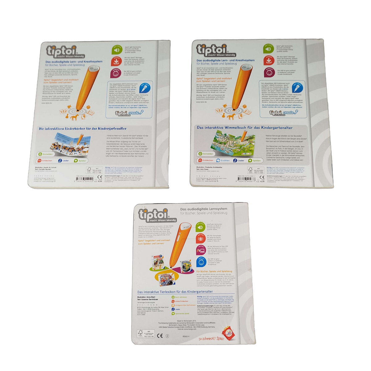 Ravensburger Bundle tiptoi Wimmelbuch & Tiere Set von 3 Lernbücher