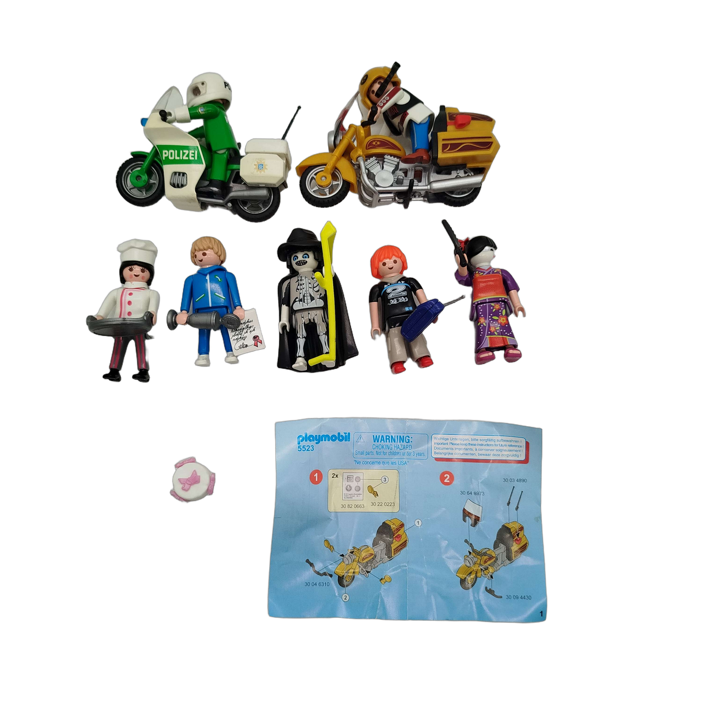 Playmobil Bundle 5203 5204 5523 3983 9242 Set von 5 Figuren Motorräder