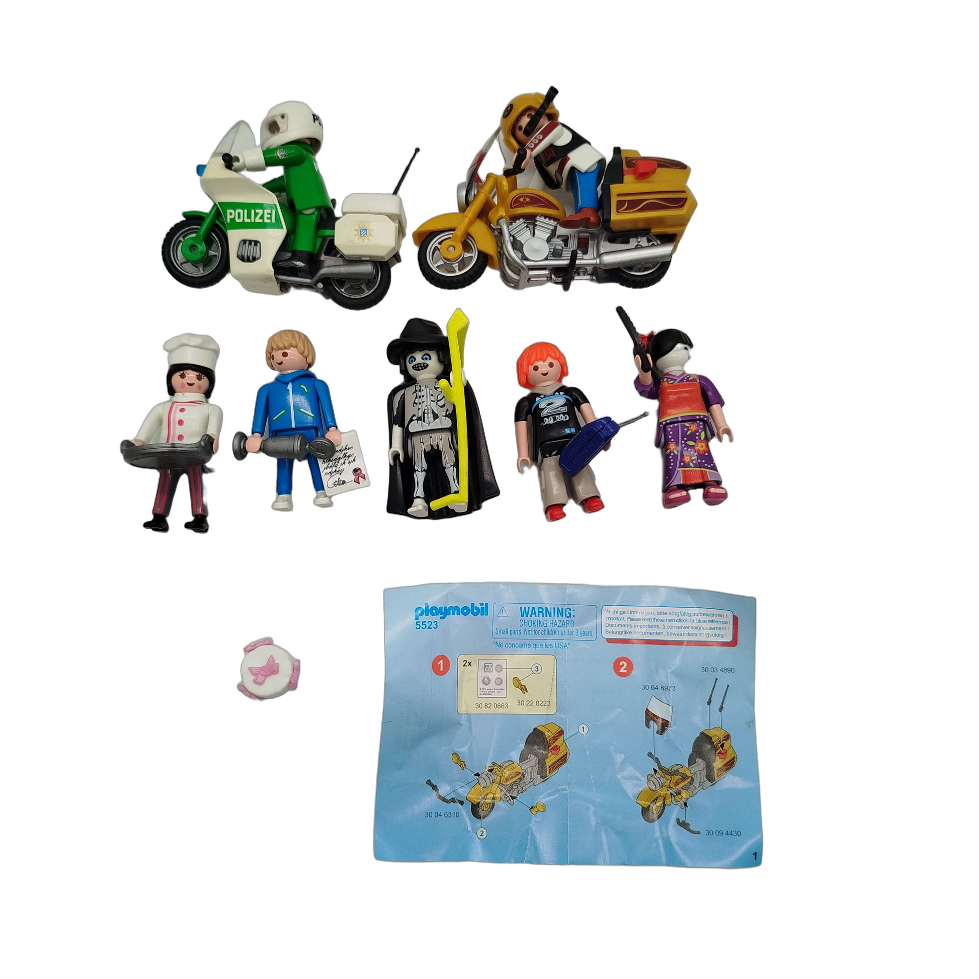 Playmobil Bundle 5203 5204 5523 3983 9242 Set von 5 Figuren Motorräder
