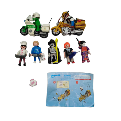 Playmobil Bundle 5203 5204 5523 3983 9242 Set von 5 Figuren Motorräder