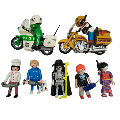 Playmobil Bundle 5203 5204 5523 3983 9242 Set von 5 Figuren Motorräder
