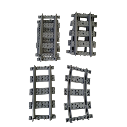 LEGO Eisenbahn Schienen mit Weiche & flexiblen Gleisen
