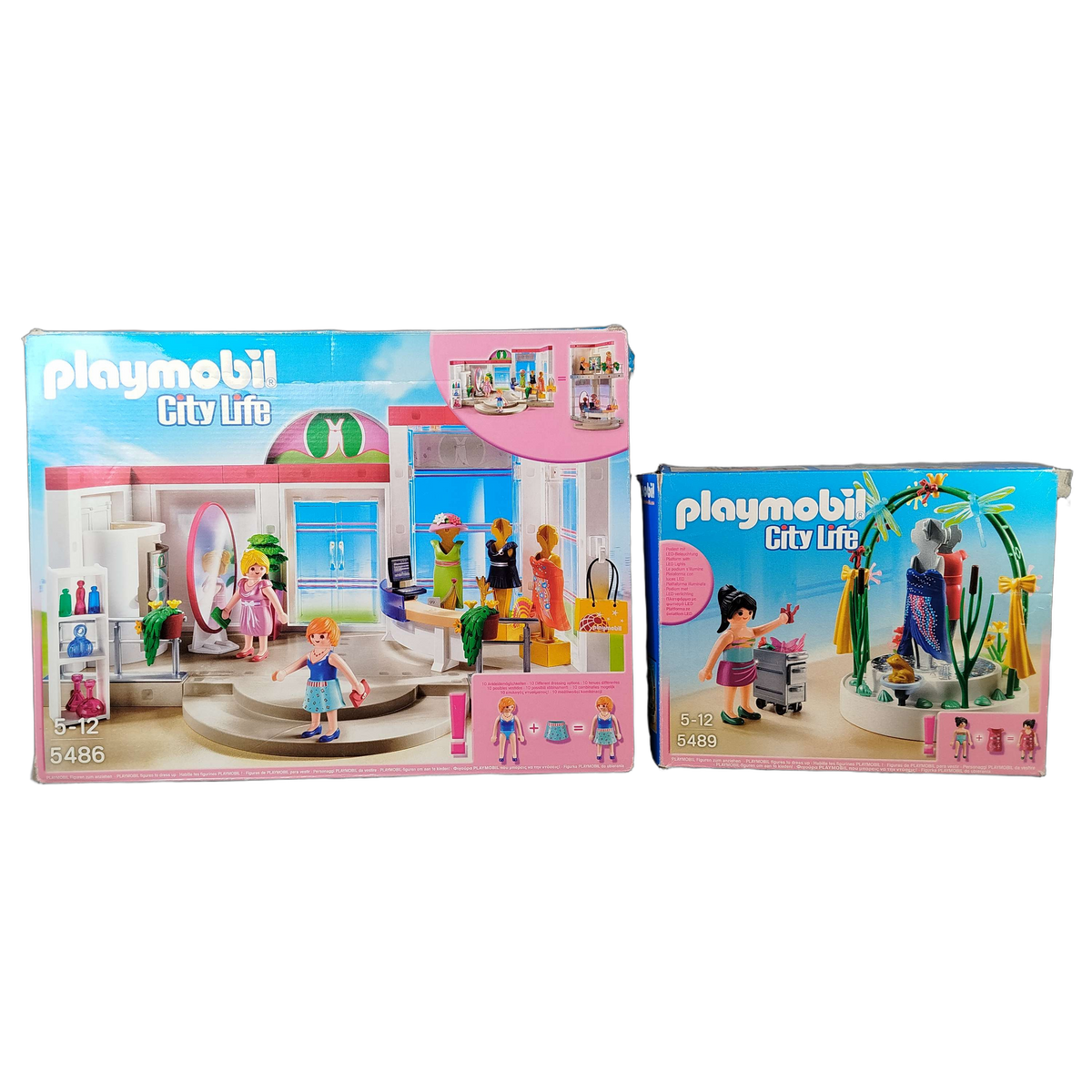 Playmobil Bundle City Life 5486 5489 Set von 2 Figuren & Zubehör