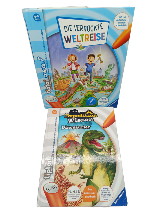 Ravensburger Bundle tiptoi 00906 & Dinosaurier Set von 2 Lernbücher