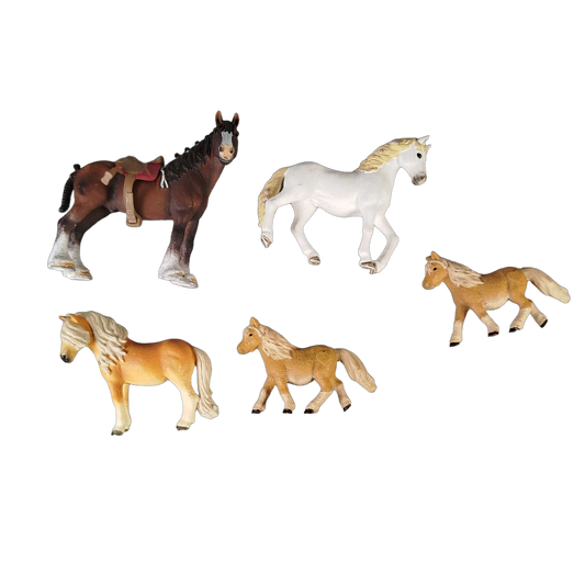 Schleich Tiere Bundle Pferde Shire Horse & Mustang 5 Teile