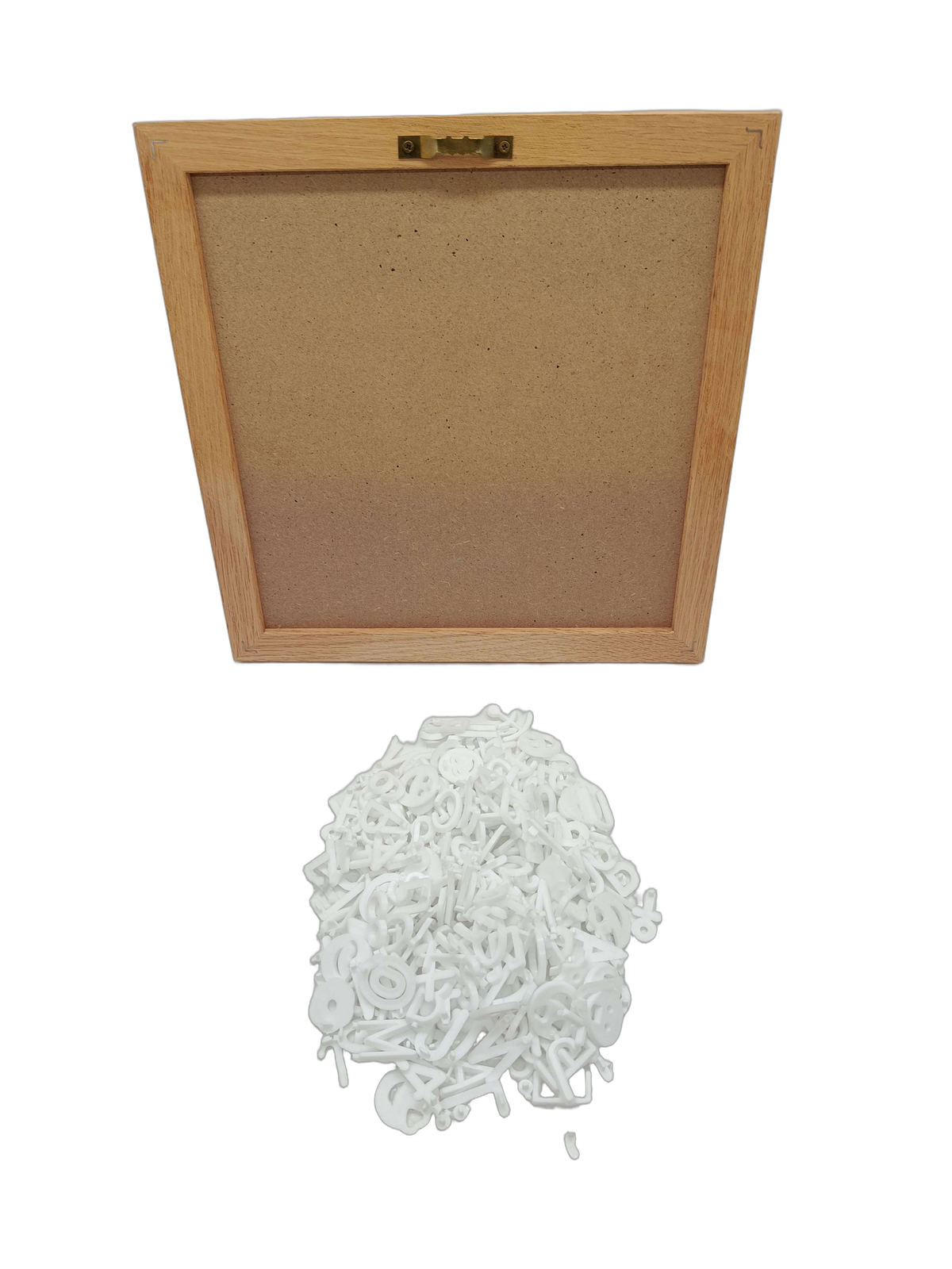 Montessori Buchstaben-Stecktafel aus Filz mit Holzrahmen Lernspiel