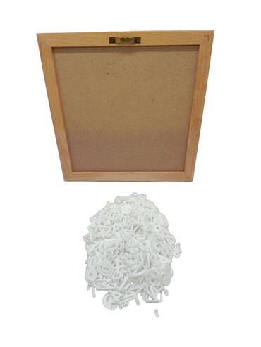 Montessori Buchstaben-Stecktafel aus Filz mit Holzrahmen Lernspiel