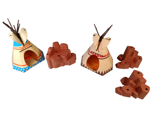 Playmobil Bundle Western 7172 3870 9126 Set von 3 Tipi & Kletterfels