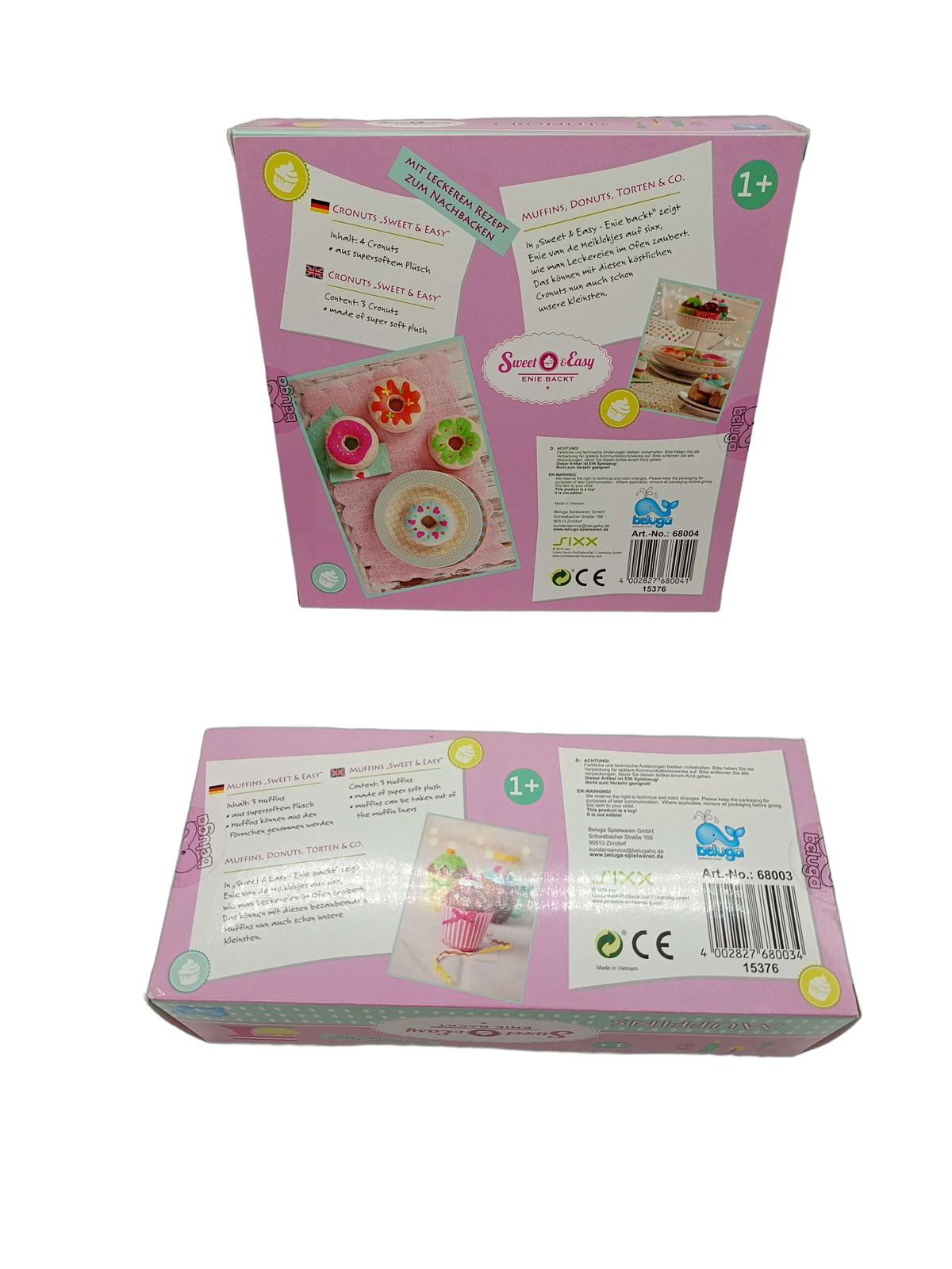 Sweet & Easy Enie backt Bundle Backen 68004 68003 Set von 2 Plüsch Neu