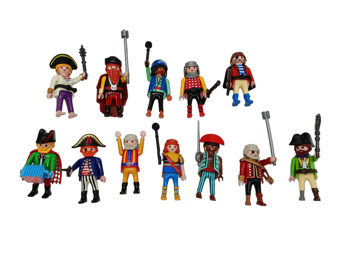 Playmobil Bundle Piraten großes Set Figuren, Ruderboot & Kanone