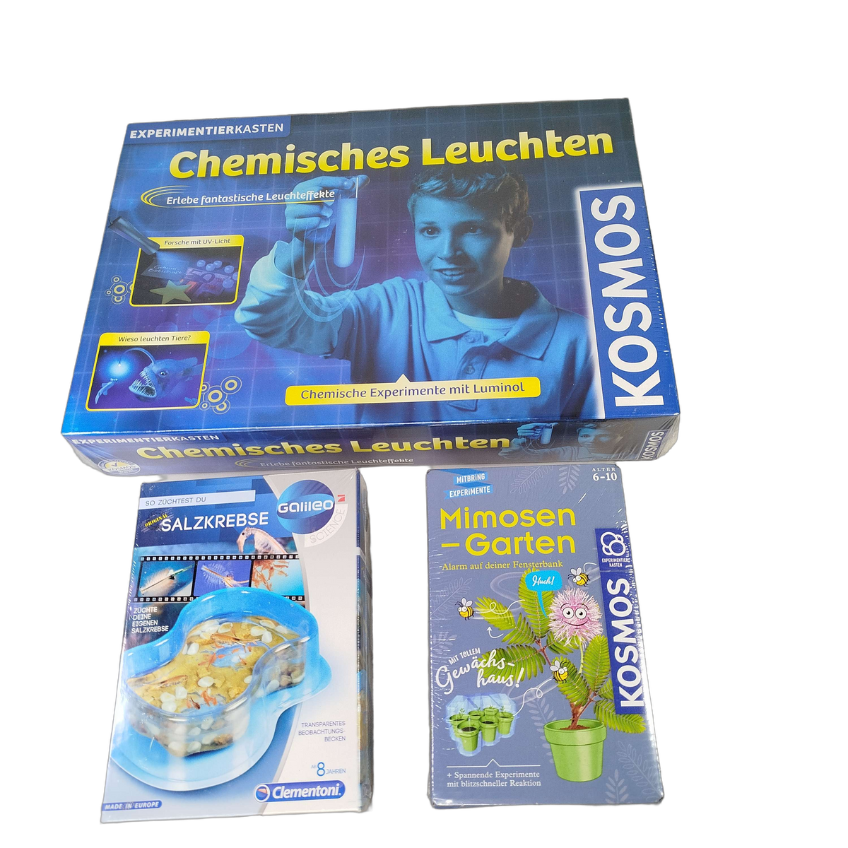 KOSMOS & Clementoni Bundle Experimente Set von 3 Experimentiersets Neu