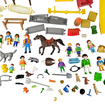 Playmobil Bundle Bauernhof Spielplatz Set Figuren & Tiere & Zubehör