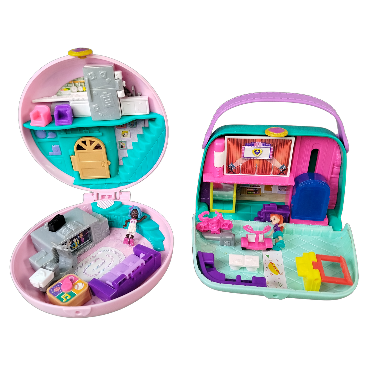 Mattel Bundle Polly Pocket Donut & Mini Mall Set von 2 Spielsets