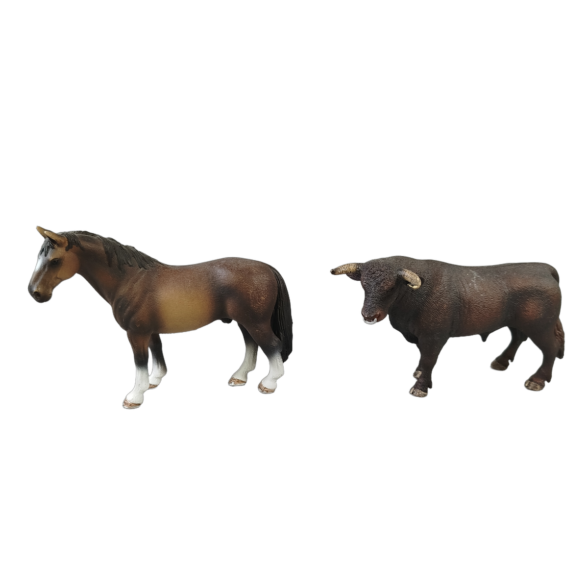 Schleich Tiere Bundle 4 Teile Leopard, Pferd, Tiger & Büffel