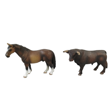 Schleich Tiere Bundle 4 Teile Leopard, Pferd, Tiger & Büffel