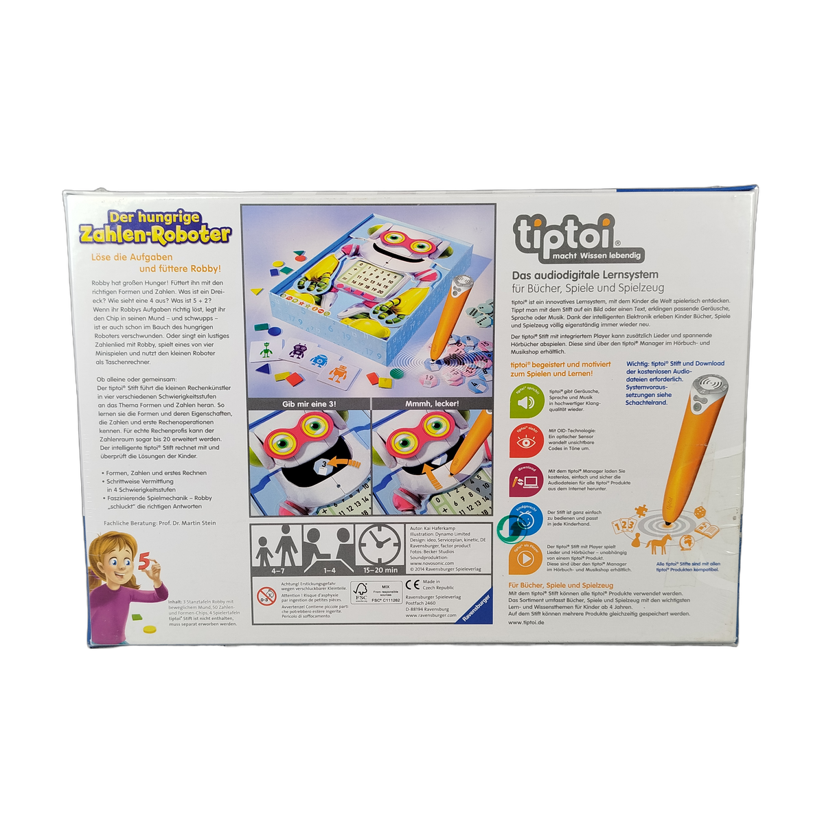 Ravensburger tiptoi Der hungrige Zahlen-Roboter Lernspiel, neu