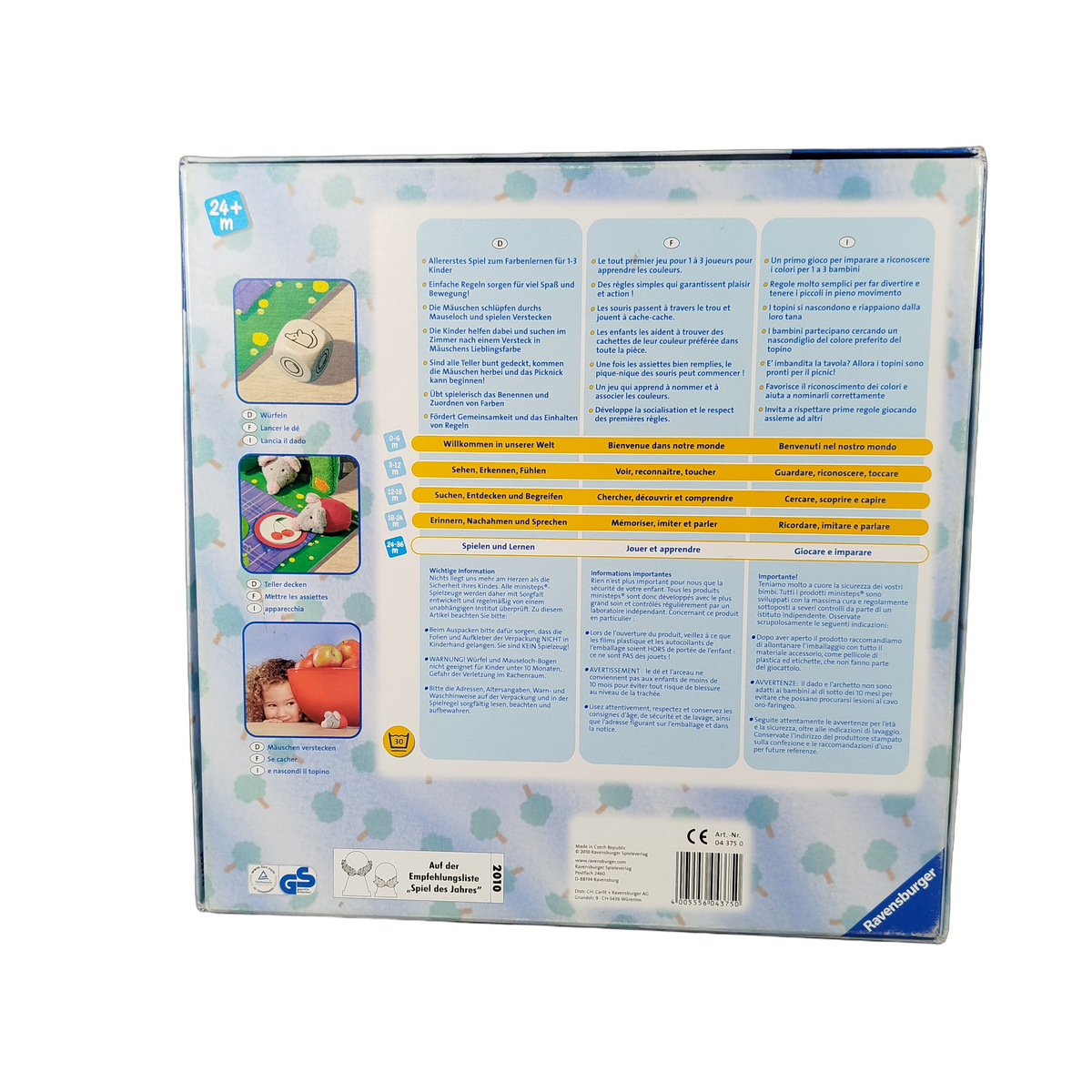 Ravensburger mini steps Mein Mäuschen-Farbspiel 04375, Lernspiel