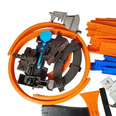 Mattel Bundle Rennbahn Set Looping & Launcher Bauteile