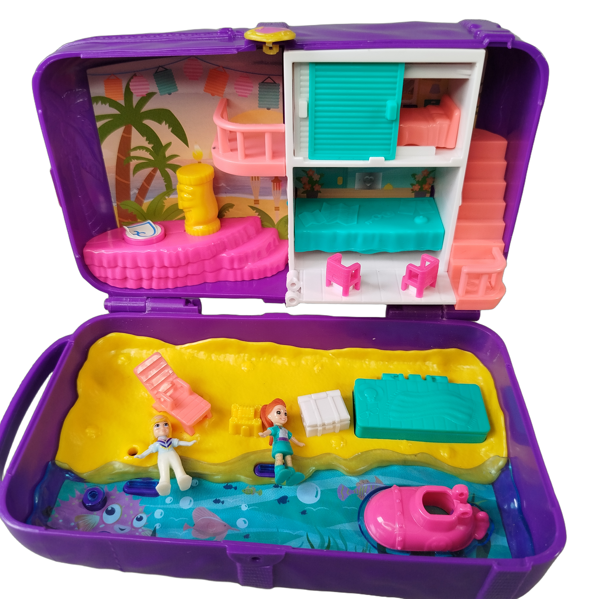 Mattel Bundle Beach Vibes & Sand Castle Set von 2 Koffer & Figuren