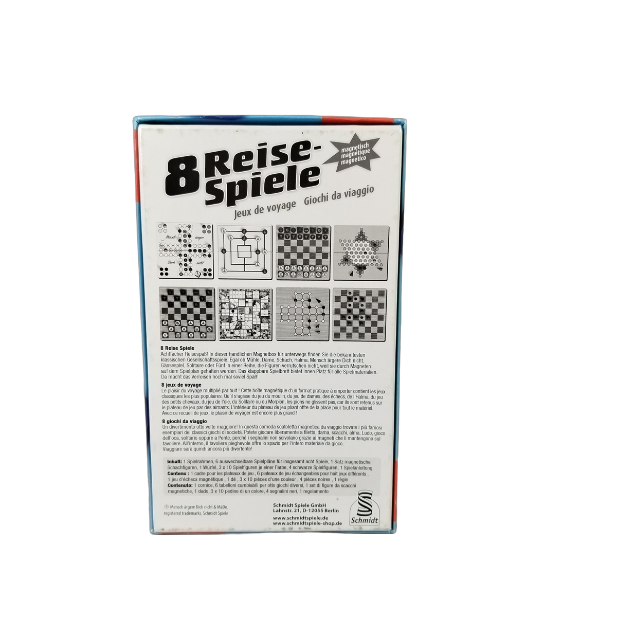 Schmidt Spiele 8 Reisespiele magnetisch Spielesammlung