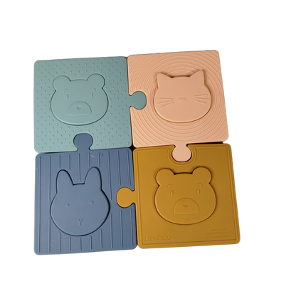 Liewood Bundle Montessori Set Silikon-Puzzle, Telefon & Beißringe