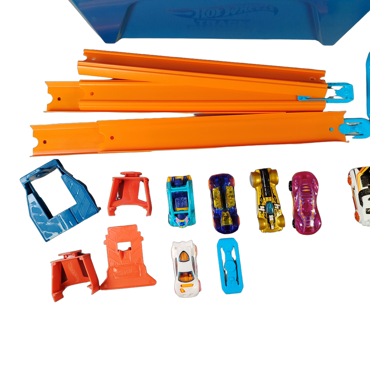 Mattel Bundle Track Builder Unlimited großes Set Rennbahn & Schienen