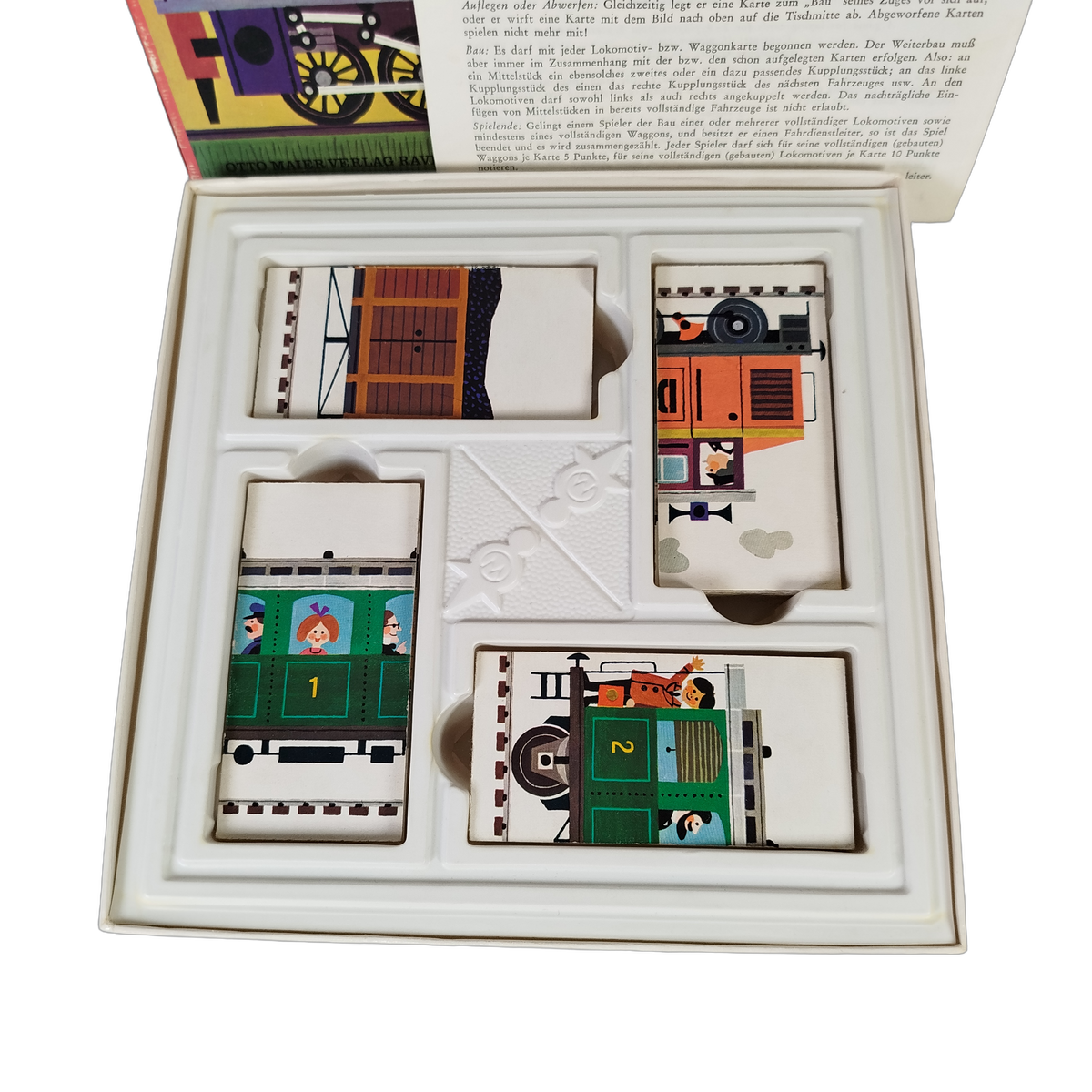 Otto Maier Verlag Bummelbahn 15.574 Brettspiel Eisenbahn-Domino