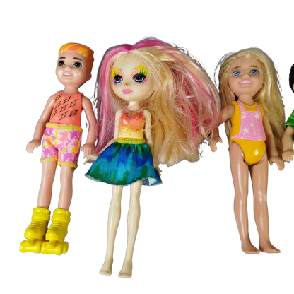 Mattel Bundle Barbie Chelsea & Fluttershy Set von 6 Puppen