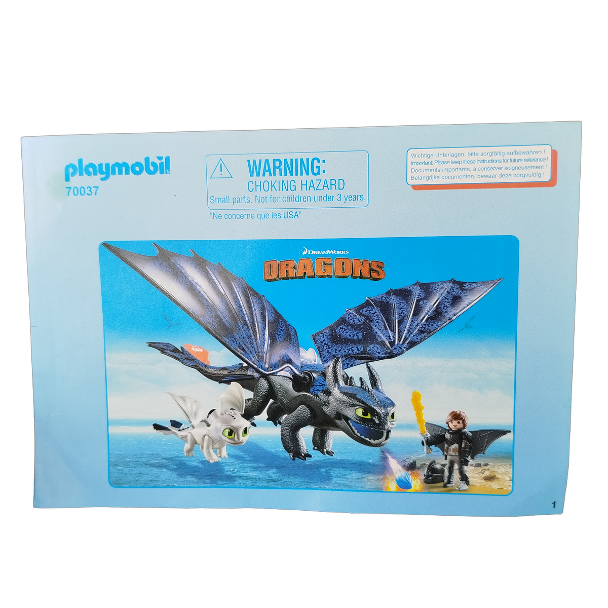 Playmobil Dragons Ohnezahn & Hicks 70037 Figuren-Set mit Zubehör
