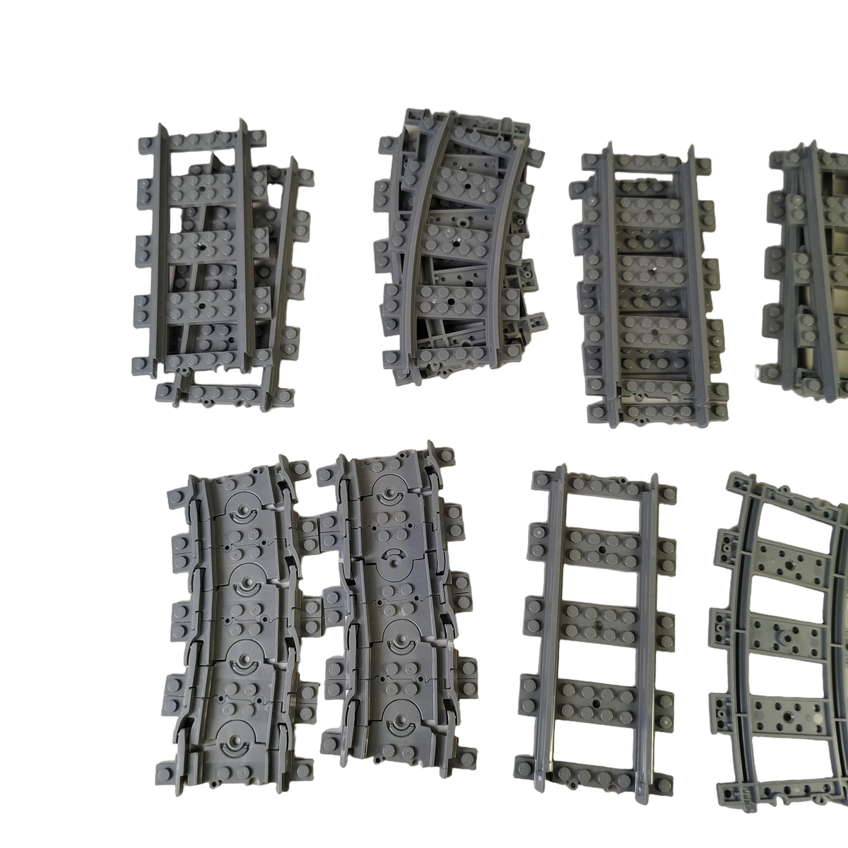 LEGO Eisenbahn Schienen mit Weiche & flexiblen Gleisen
