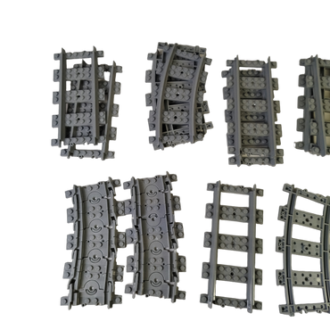 LEGO Eisenbahn Schienen mit Weiche & flexiblen Gleisen