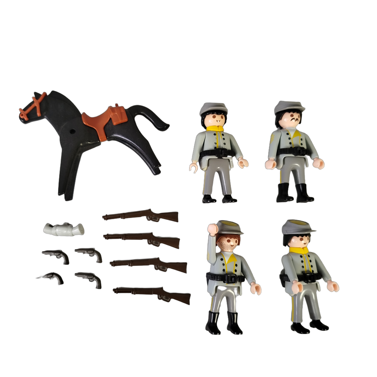 Playmobil Bundle Südstaaten-Kavallerie großes Set Figuren & Pferd