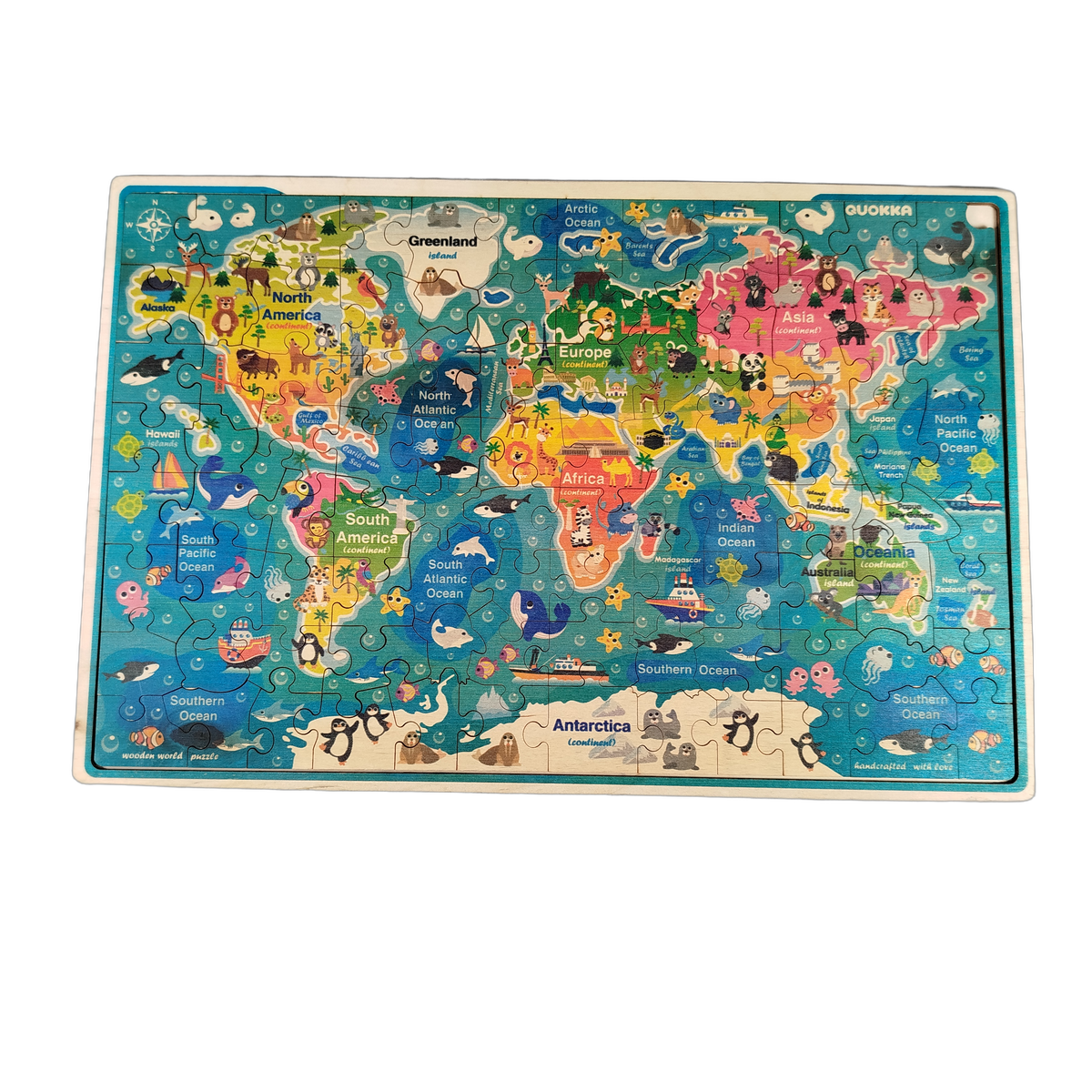 QUOKKA Weltkarte Holzpuzzle