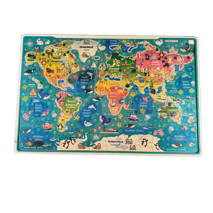 QUOKKA Weltkarte Holzpuzzle