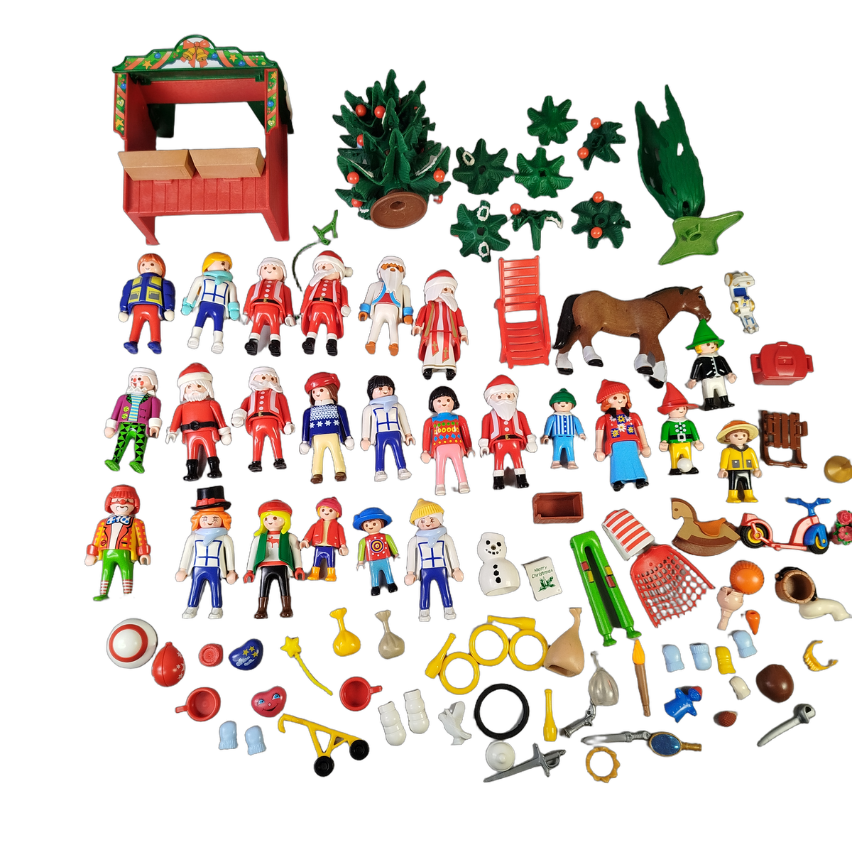Playmobil Bundle Weihnachtsmarkt großes Set Figuren & Marktstand