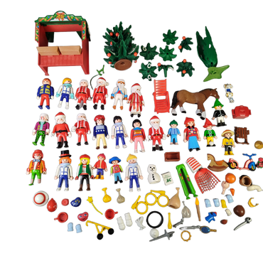 Playmobil Bundle Weihnachtsmarkt großes Set Figuren & Marktstand