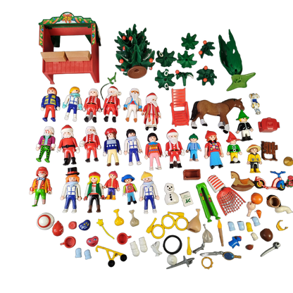 Playmobil Bundle Weihnachtsmarkt großes Set Figuren & Marktstand